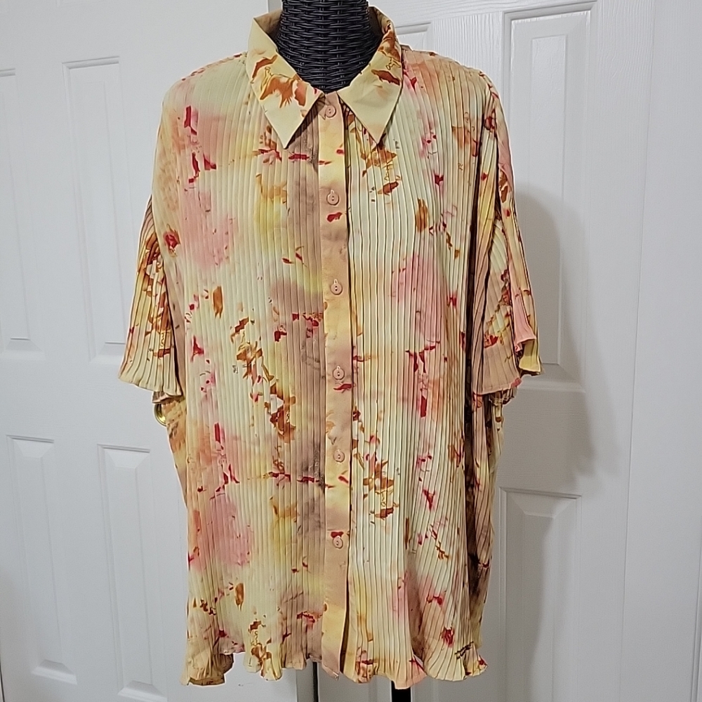 Dress-U-II Blouse Size 3X Multi Color EUC